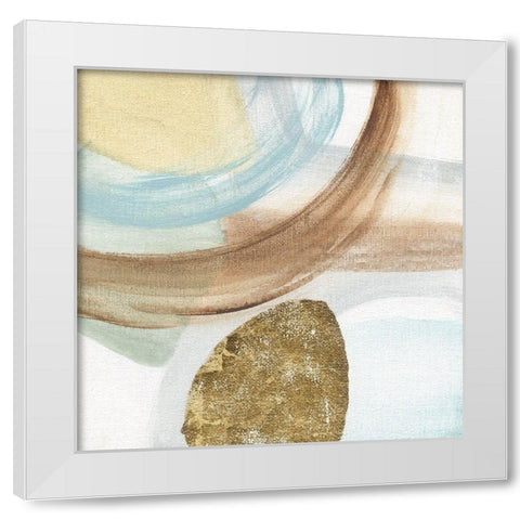 Blue Rhythm II White Modern Wood Framed Art Print by Tava Studios