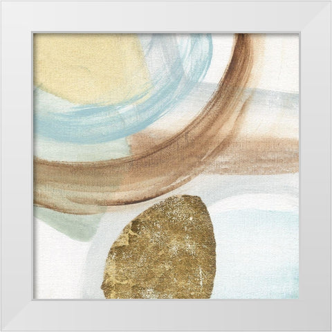 Blue Rhythm II White Modern Wood Framed Art Print by Tava Studios