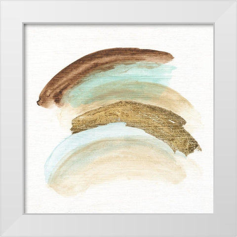 Blue Rhythm III White Modern Wood Framed Art Print by Tava Studios