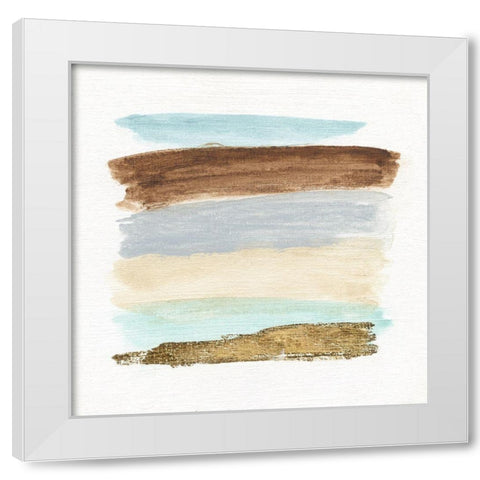 Blue Rhythm IV White Modern Wood Framed Art Print by Tava Studios