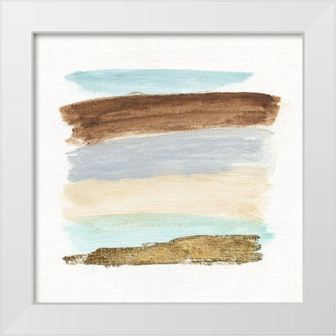 Blue Rhythm IV White Modern Wood Framed Art Print by Tava Studios