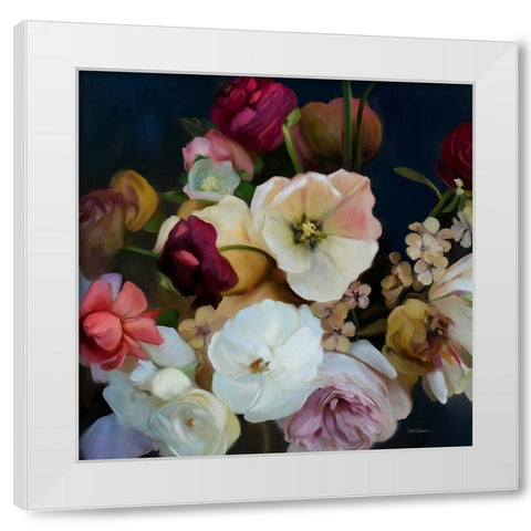 Royal Bouquet White Modern Wood Framed Art Print by Robinson, Carol