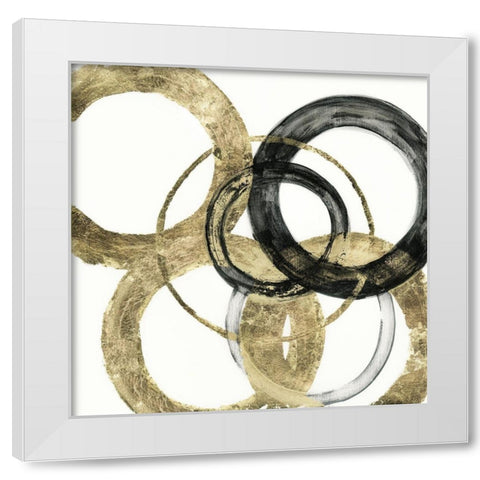 Ring II White Modern Wood Framed Art Print by Tava Studios