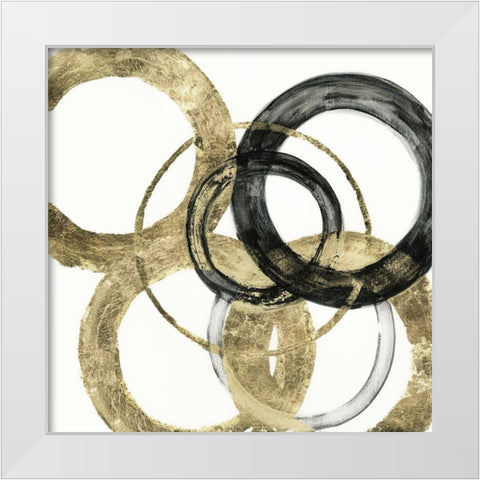 Ring II White Modern Wood Framed Art Print by Tava Studios
