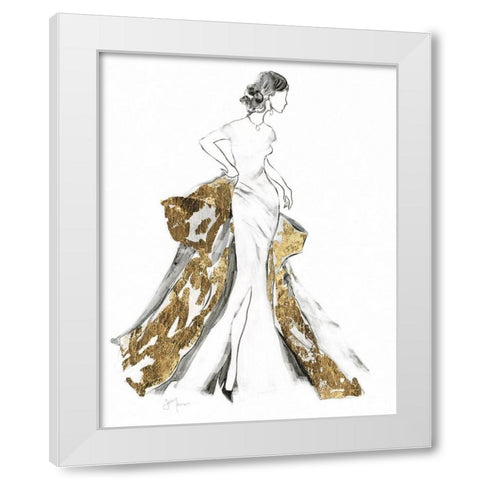 All That Glitters I White Modern Wood Framed Art Print by Tava Studios