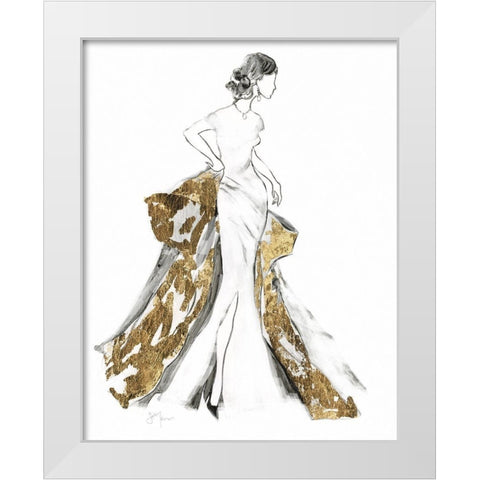 All That Glitters I White Modern Wood Framed Art Print by Tava Studios