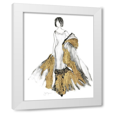 All That Glitters II White Modern Wood Framed Art Print by Tava Studios