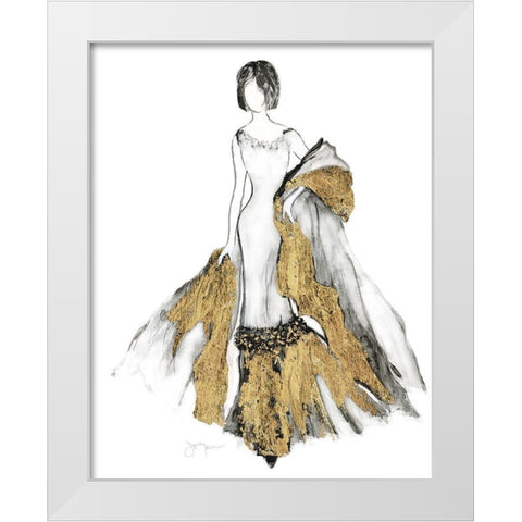 All That Glitters II White Modern Wood Framed Art Print by Tava Studios
