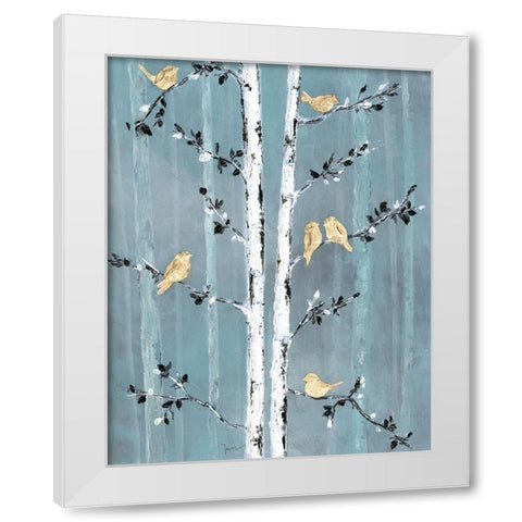 Sound of Spring White Modern Wood Framed Art Print by Tava Studios