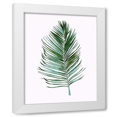 Sage Frond I White Modern Wood Framed Art Print by Tava Studios