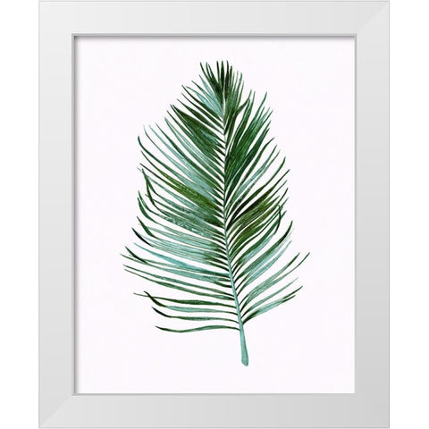 Sage Frond I White Modern Wood Framed Art Print by Tava Studios