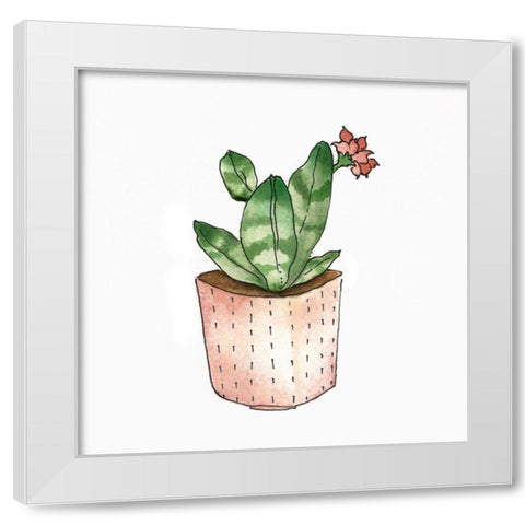 Boho Greenery IV White Modern Wood Framed Art Print by Tava Studios