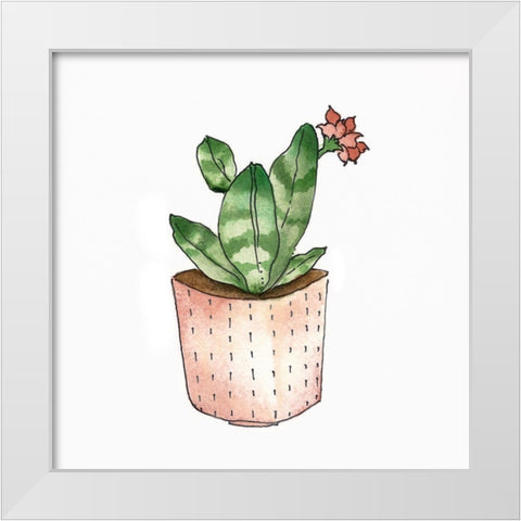 Boho Greenery IV White Modern Wood Framed Art Print by Tava Studios