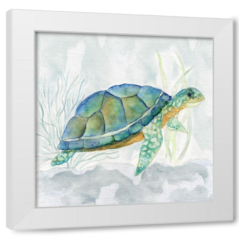 Riding the Current I White Modern Wood Framed Art Print by Tava Studios
