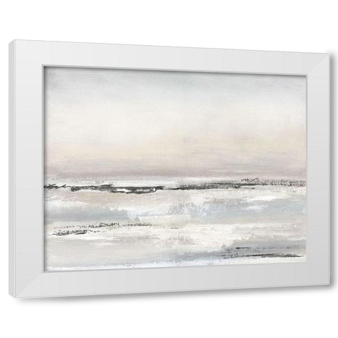 Distant Fog White Modern Wood Framed Art Print by Tava Studios