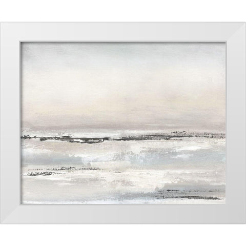 Distant Fog White Modern Wood Framed Art Print by Tava Studios