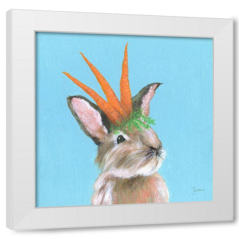 Playful Nature V White Modern Wood Framed Art Print by Tava Studios