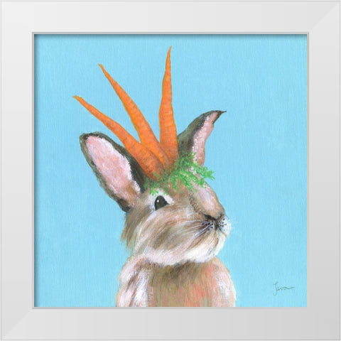 Playful Nature V White Modern Wood Framed Art Print by Tava Studios