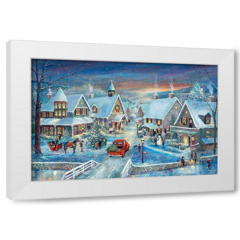 Celebrating Home for the Holidays White Modern Wood Framed Art Print by Manning, Ruane