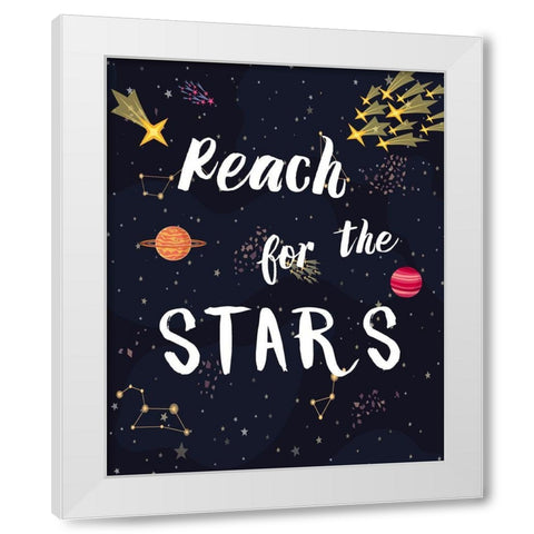 To the Stars White Modern Wood Framed Art Print by Murray, Amanda