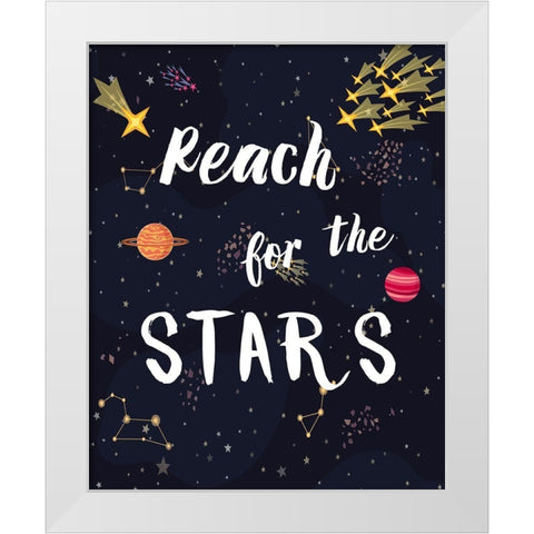 To the Stars White Modern Wood Framed Art Print by Murray, Amanda