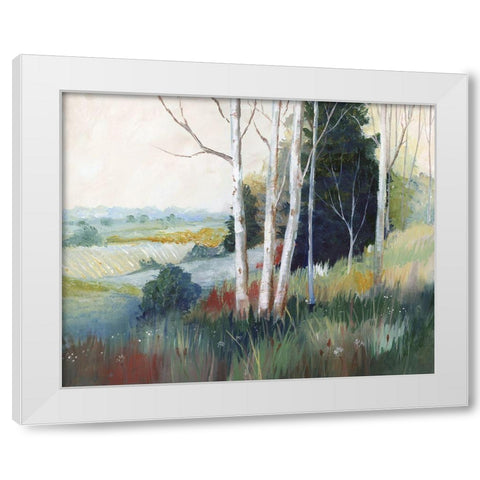 Aspen Ridge White Modern Wood Framed Art Print by Nan
