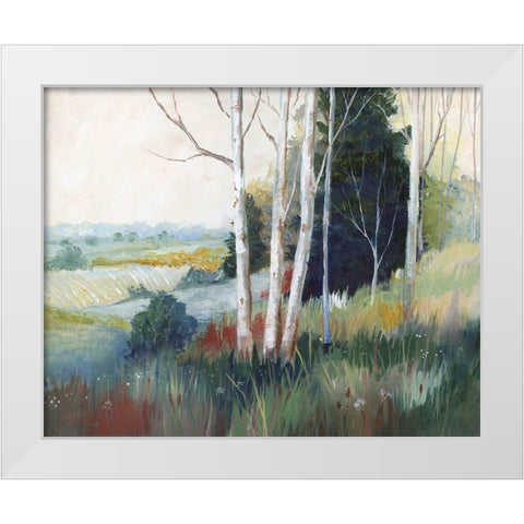 Aspen Ridge White Modern Wood Framed Art Print by Nan