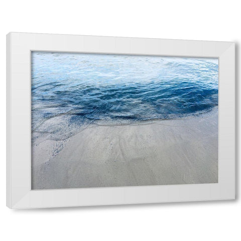 Aegean Blue Water White Modern Wood Framed Art Print by Nan