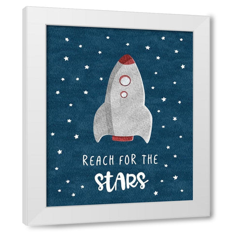 Reach for the Stars White Modern Wood Framed Art Print by Carpentieri, Natalie