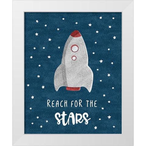 Reach for the Stars White Modern Wood Framed Art Print by Carpentieri, Natalie