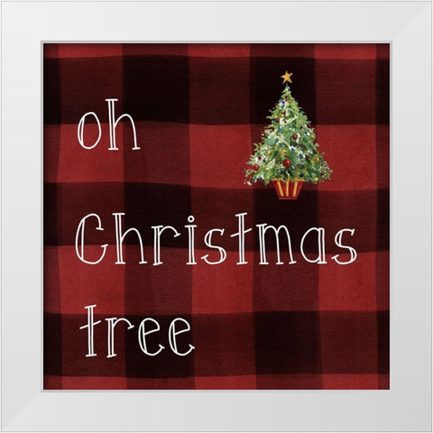 Oh Christmas Tree White Modern Wood Framed Art Print by Robinson, Carol