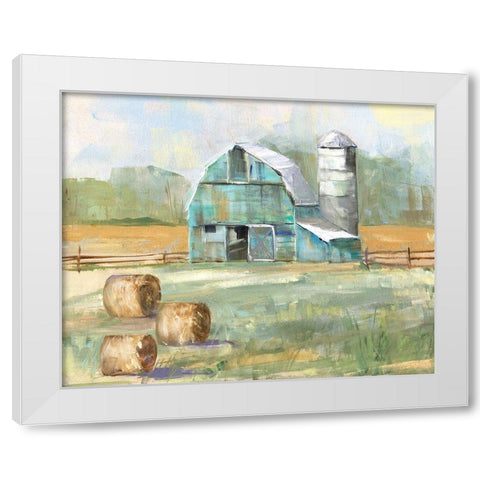 Country Sunrise White Modern Wood Framed Art Print by Swatland, Sally