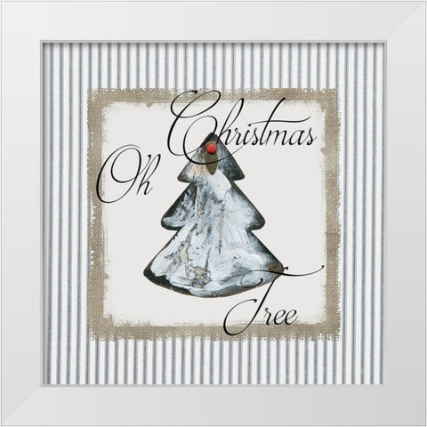 Oh Christmas Tree White Modern Wood Framed Art Print by Robinson, Carol