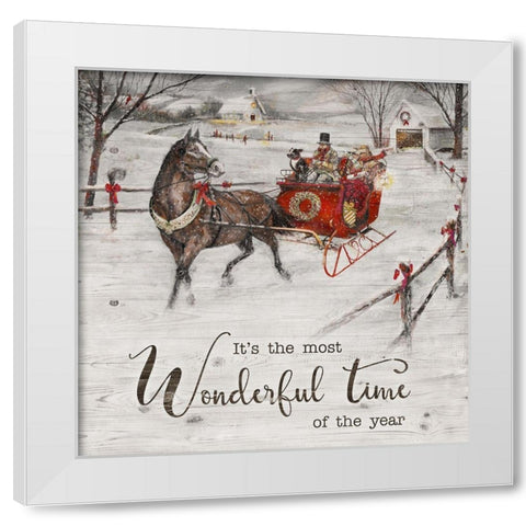 Most Wonderful Time White Modern Wood Framed Art Print by Manning, Ruane