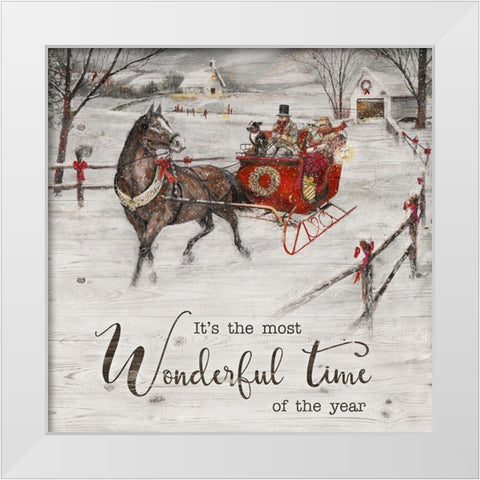 Most Wonderful Time White Modern Wood Framed Art Print by Manning, Ruane
