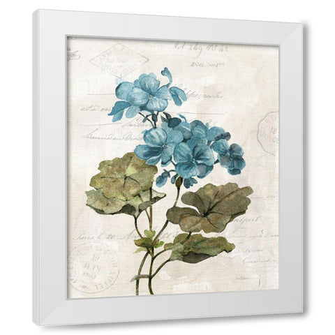Linen Geranium White Modern Wood Framed Art Print by Robinson, Carol