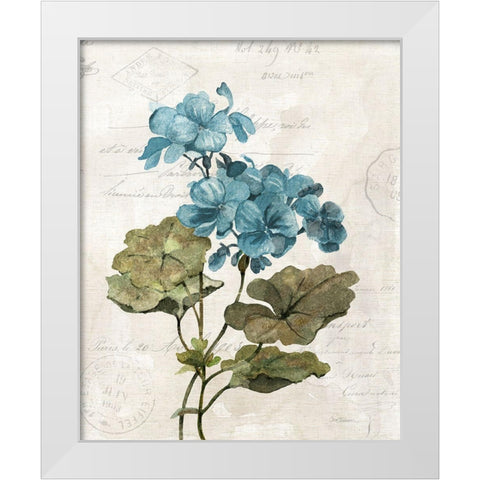 Linen Geranium White Modern Wood Framed Art Print by Robinson, Carol