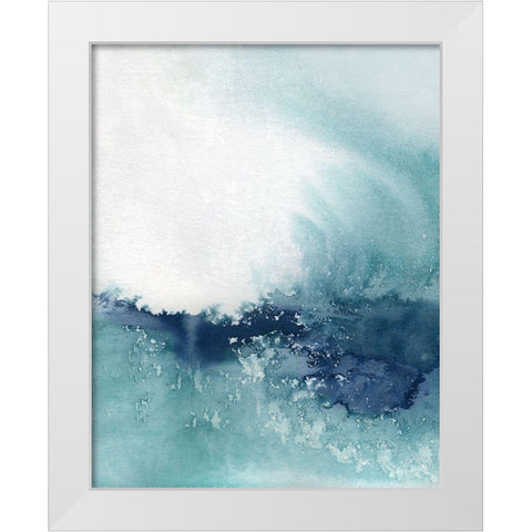 Wispy Waves II White Modern Wood Framed Art Print by Robinson, Carol