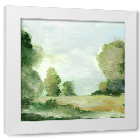 Ridgeline Vintage White Modern Wood Framed Art Print by Tava Studios