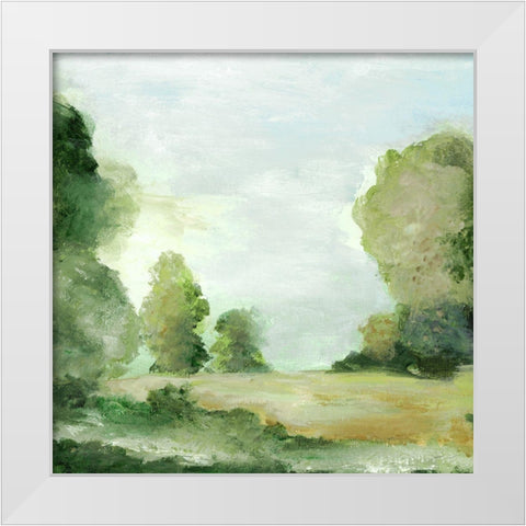 Ridgeline Vintage White Modern Wood Framed Art Print by Tava Studios