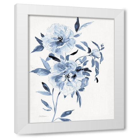Inky Chickory Botanical I White Modern Wood Framed Art Print by Robinson, Carol