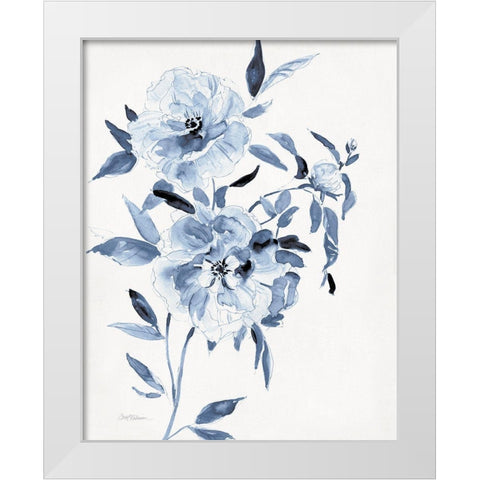Inky Chickory Botanical I White Modern Wood Framed Art Print by Robinson, Carol