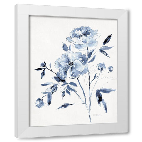 Inky Chickory Botanical II White Modern Wood Framed Art Print by Robinson, Carol