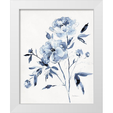 Inky Chickory Botanical II White Modern Wood Framed Art Print by Robinson, Carol