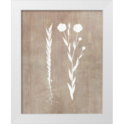 Botany Beauty III White Modern Wood Framed Art Print by CAD Designs