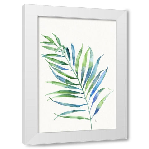 Aqua Fond II White Modern Wood Framed Art Print by Nan
