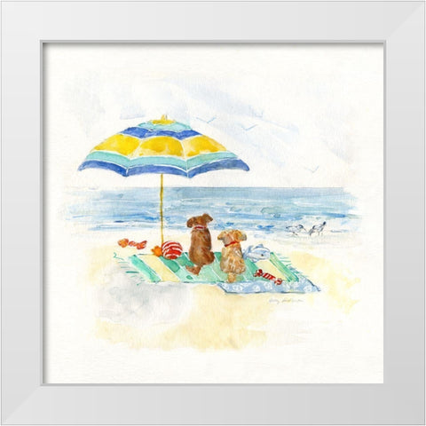 Dog Days of Summer I White Modern Wood Framed Art Print by Swatland, Sally