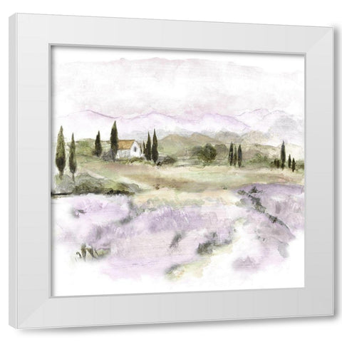Elegant Lavender IV White Modern Wood Framed Art Print by Tava Studios