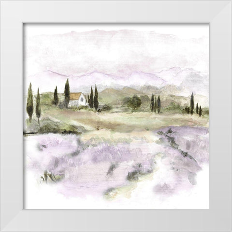 Elegant Lavender IV White Modern Wood Framed Art Print by Tava Studios