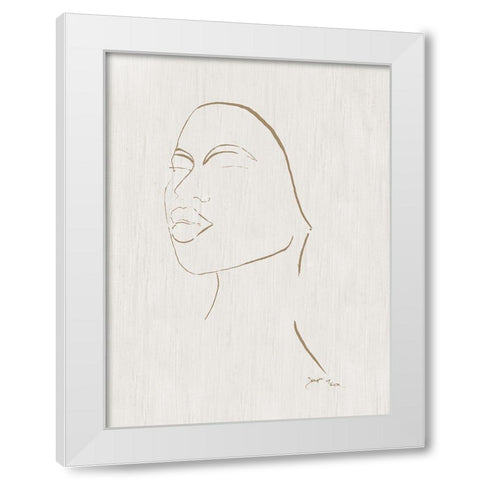 Portrait Sketch II White Modern Wood Framed Art Print by Tava Studios